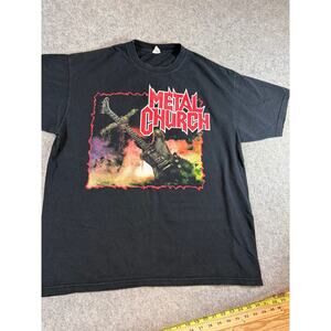 Metal Church Band Shirt Mens Black Heavy Metal Rock North America Tour Tee XL